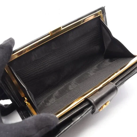 Chanel Bifold Wallet Bicolor Black Lambskin - Picture 4 of 12